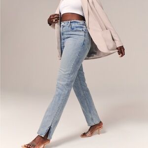 Abercrombie Ultra High Rise 90s Straight Slit Jeans